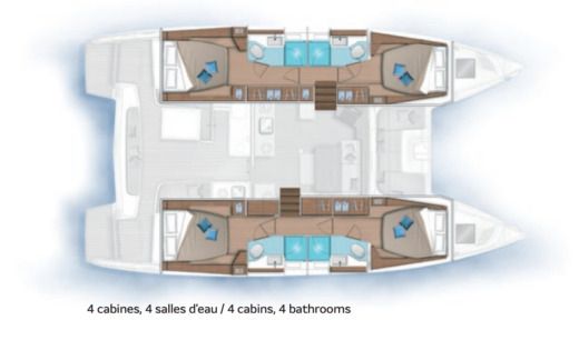 Catamaran Lagoon 46 boat plan