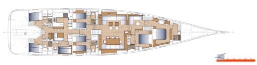 Sail Yacht Nautor Swan 108 Boat layout