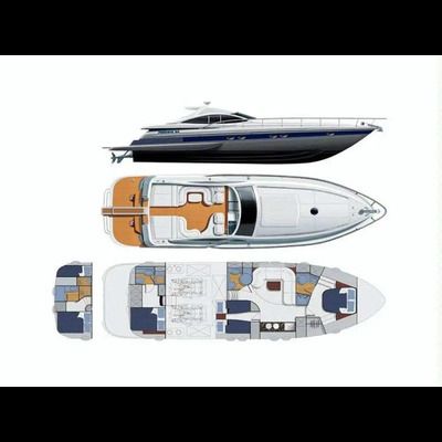 Motor Yacht Pershing 54 Plan du bateau