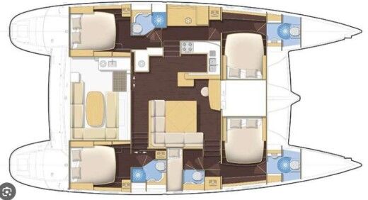 Catamaran Lagoon Lagoon 500 Boat layout
