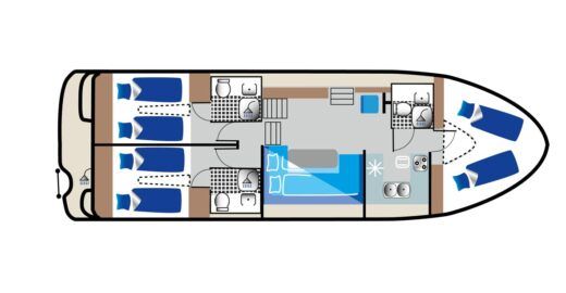 Houseboat Haines 1190 (HMR) Planta da embarcação