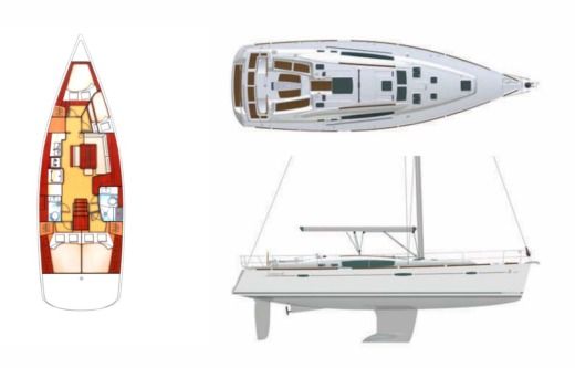 Sailboat Beneteau Oceanis 46 (Minimum 3 nights) boat plan