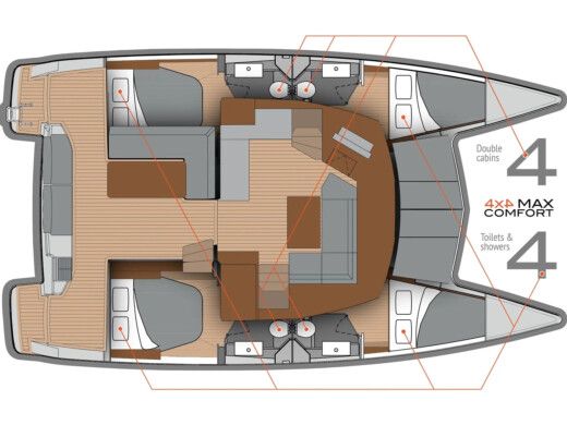 Catamaran  Lucia 40 Plano del barco