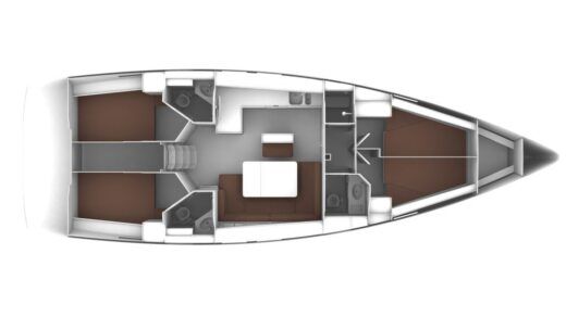 Sailboat  Bavaria 46 Cruiser Σχέδιο κάτοψης σκάφους