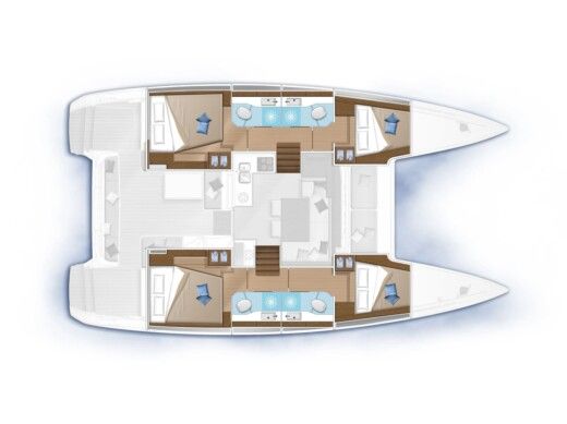 Catamaran Lagoon 40 Boat layout
