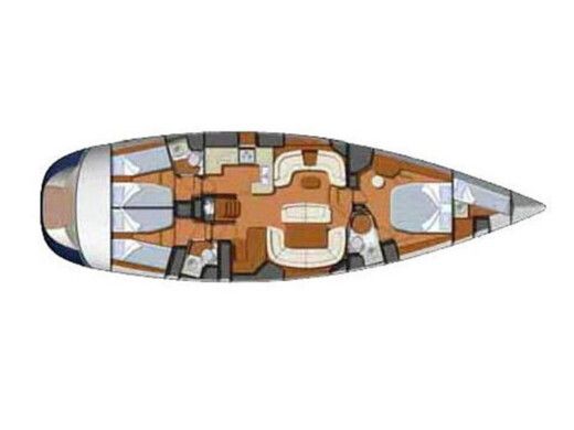Sailboat JEANNEAU Sun Odyssey 54DS Boot Grundriss