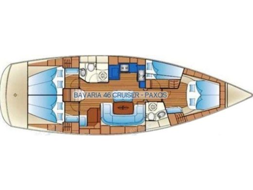 Sailboat Bavaria Bavaria 46 Σχέδιο κάτοψης σκάφους
