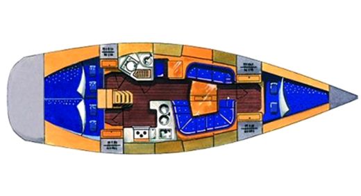 Sailboat Elan Elan 40 Performance Planta da embarcação