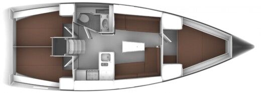 Sailboat BAVARIA 38 CRUISER Boat layout