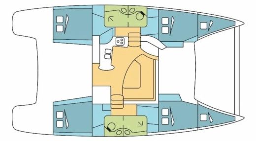 Catamaran Fountaine Pajot Lipari 41 Boat design plan