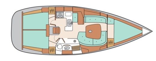 Sailboat Beneteau Oceanis Clipper 361 Boat design plan