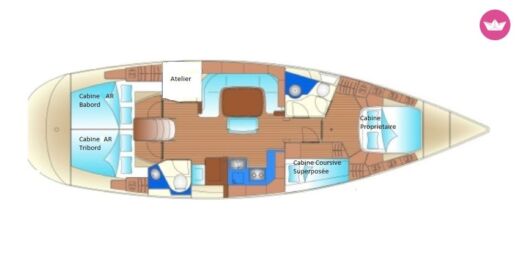 Sailboat Bavaria 50 C4 Plan du bateau