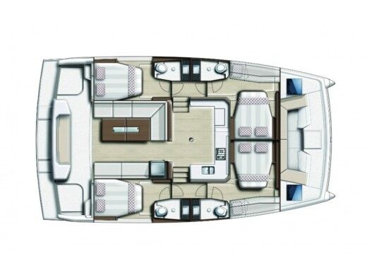 Catamaran Bali - Catana Bali Catspace Boat layout