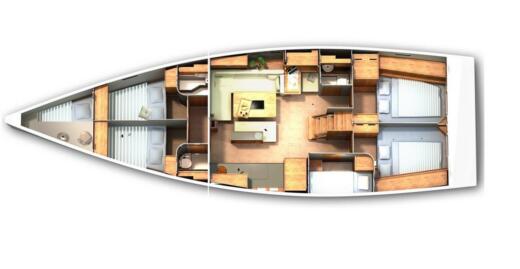 Sailboat Hanse 505 Boat layout