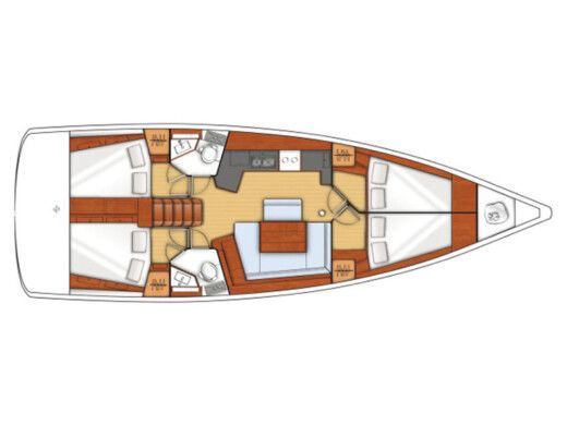 Sailboat BENETEAU OCEANIS 45 Planimetria della barca