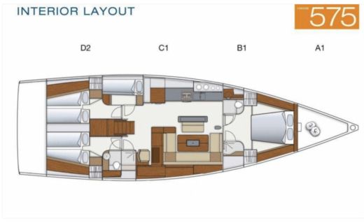 Sailboat Hanse Hanse 575 Sailboat boat plan