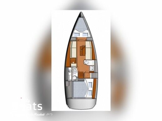 Sailboat Jeanneau sun odyssey 33i Plan du bateau