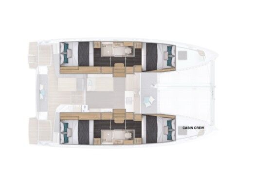 Catamaran  Lagoon 38 Plan du bateau