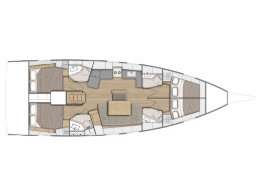 Sailboat  Oceanis 46.1 (4 cab) boat plan