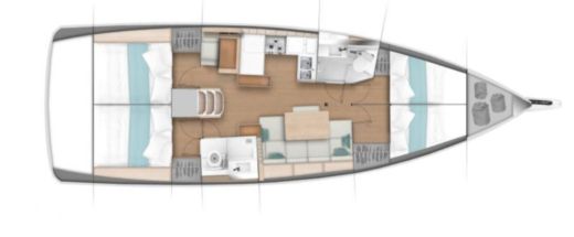 Sailboat Jeanneau Sun Odyssey 440 Plan du bateau