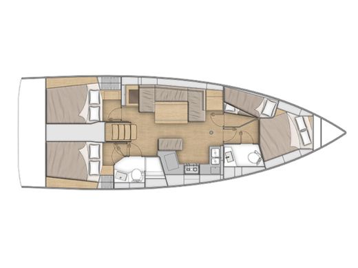 Sailboat Beneteau  Oceanis 40.1 boat plan