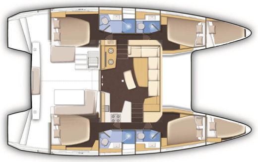 Catamaran Lagoon Lagoon 42 Plan du bateau