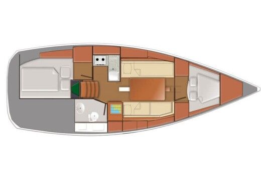 Sailboat Jeanneau Sun Odyssey 319 boat plan