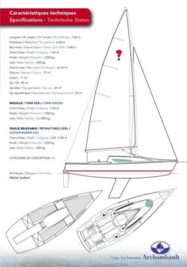 Sailboat Archambault Surprise Q Plan du bateau