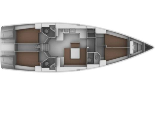 Sailboat BAVARIA 45 CRUISER Boat layout