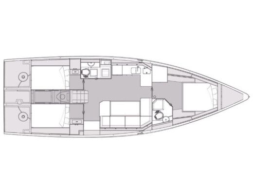 Sailboat  Elan Impression 43 Plan du bateau