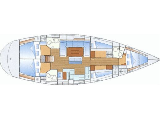 Sailboat BAVARIA 50 boat plan