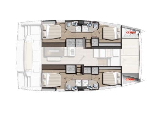 Catamaran  Bali 4.6 Boot Grundriss