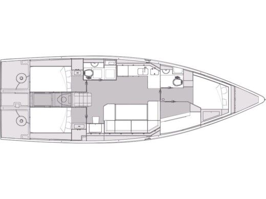 Sailboat Elan Impression 45 - NEW MODEL 2023. Boat layout
