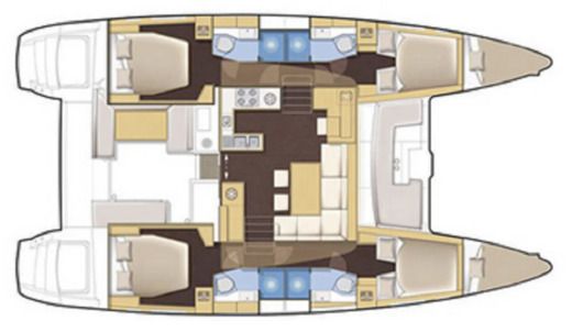 Catamaran Lagoon Lagoon 450 F boat plan