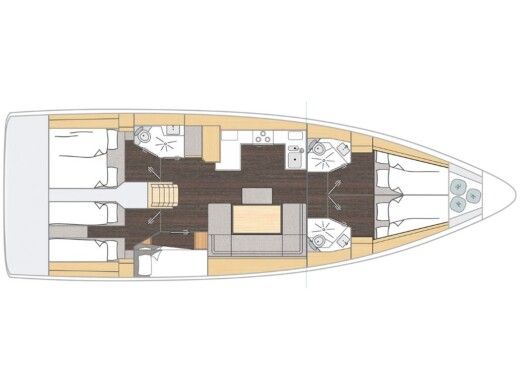 Sailboat  Bavaria C46 Boat design plan