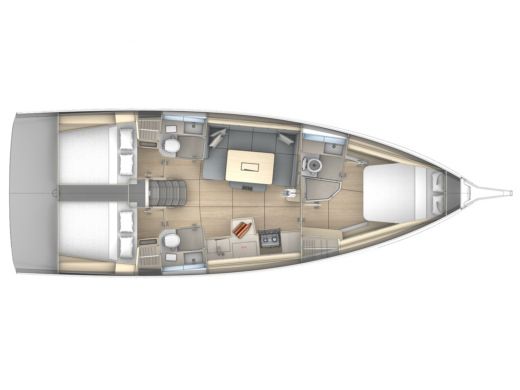 Sailboat  Dufour 41 Boat design plan