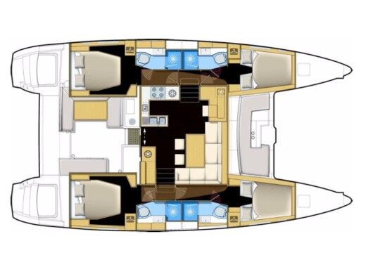 Catamaran Lagoon Lagoon 450 F Plano del barco