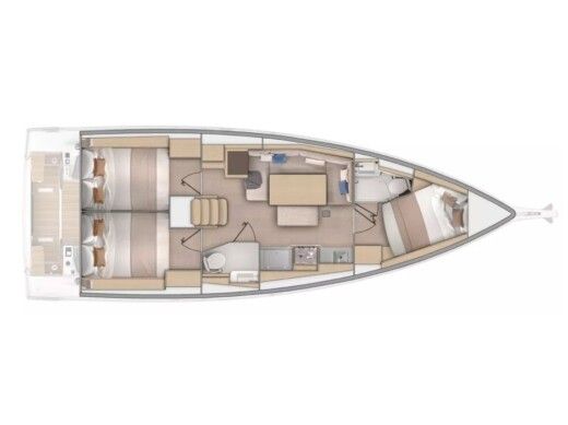 Sailboat  Oceanis 37.1 - 3 cab 2 wc Boot Grundriss