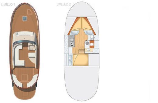 Motorboat Apreamare 38 Open Planimetria della barca