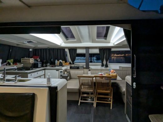 Mikonos Catamaran Fountaine Pajot 45ft alt tag text