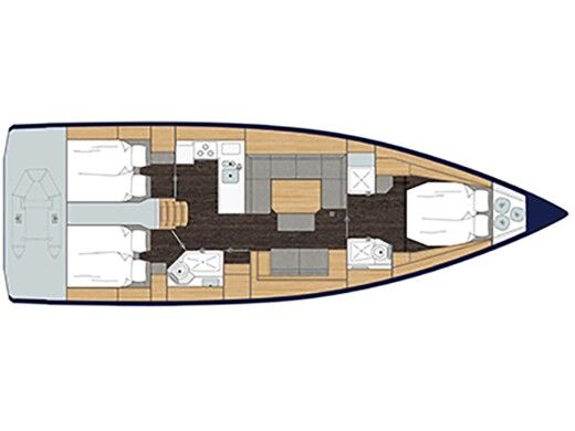Sailboat  Bavaria C45 Plan du bateau