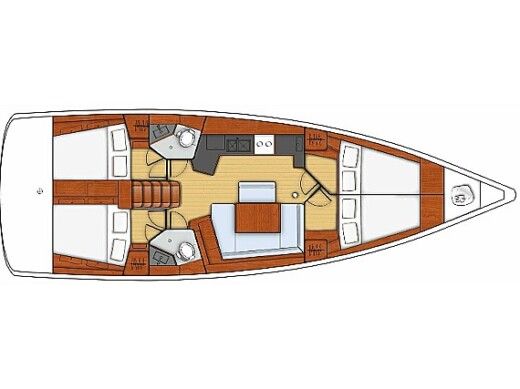 Sailboat  Oceanis 45 Boat layout