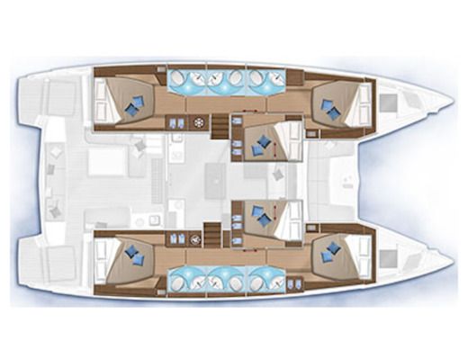 Catamaran Lagoon Lagoon 50 Boat layout