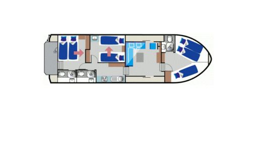Houseboat Kormoran 1280 III (HMR) boat plan