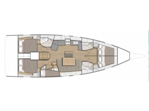 Sailboat  Oceanis 46.1 (5 cab) Boot Grundriss