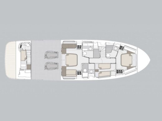 Motorboat  Azimut Magellano 60 boat plan