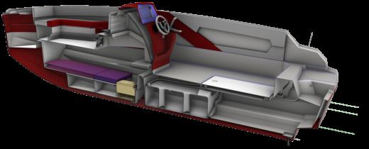 Motorboat Arrow Abaris 23 Boot Grundriss