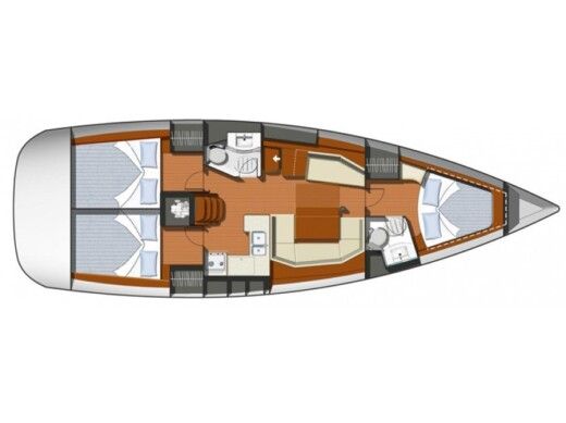 Sailboat  Sun Odyssey 42 i Plano del barco