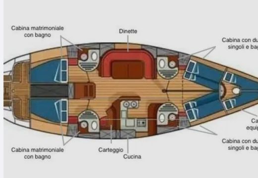 Sailboat Jeanneau Sun Odyssey 51 boat plan