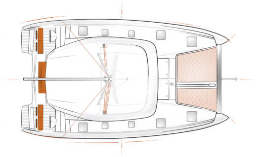 Catamaran Excess 12 Boot Grundriss